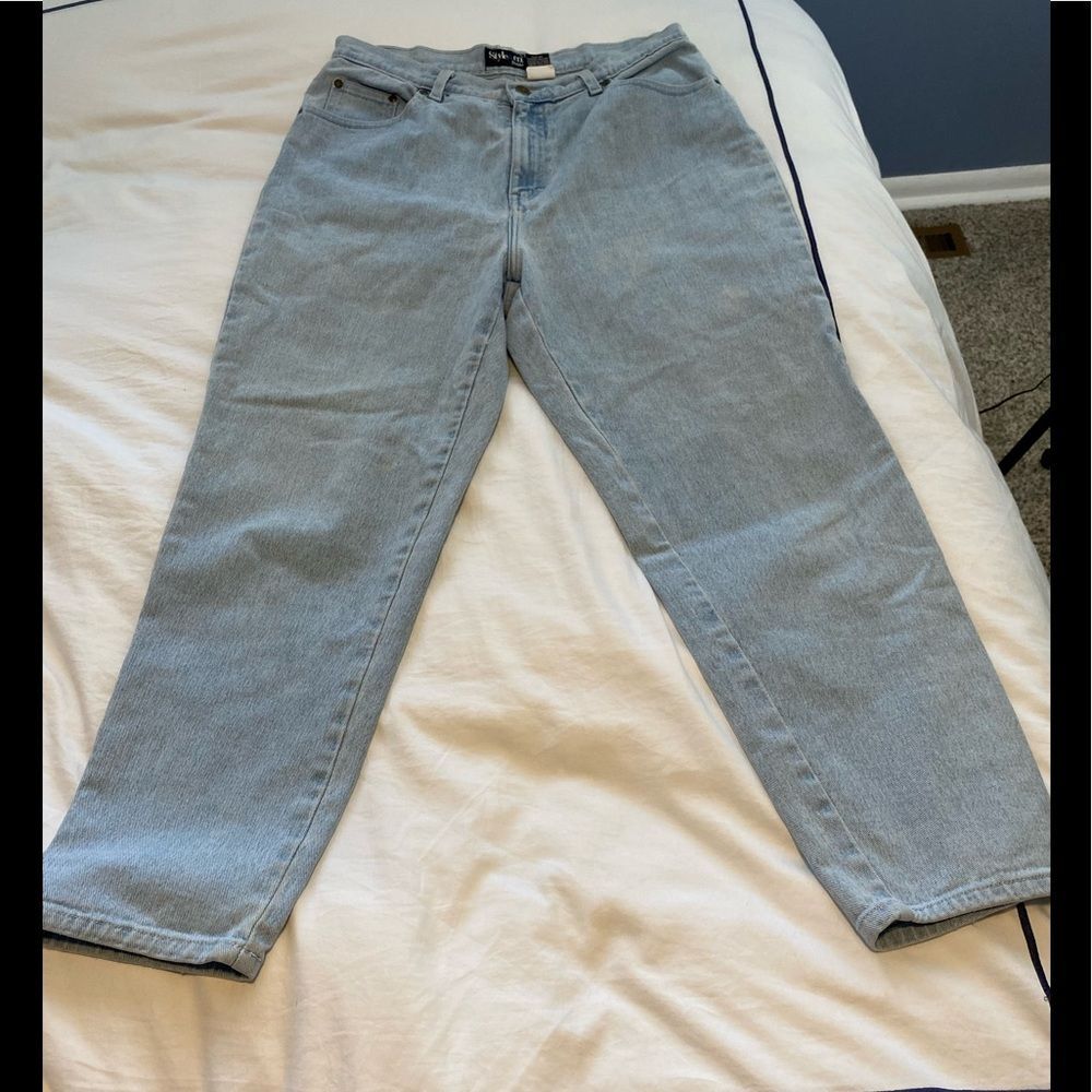 Style & Co. Vintage High Rise Mom Jeans Light Wash 14P